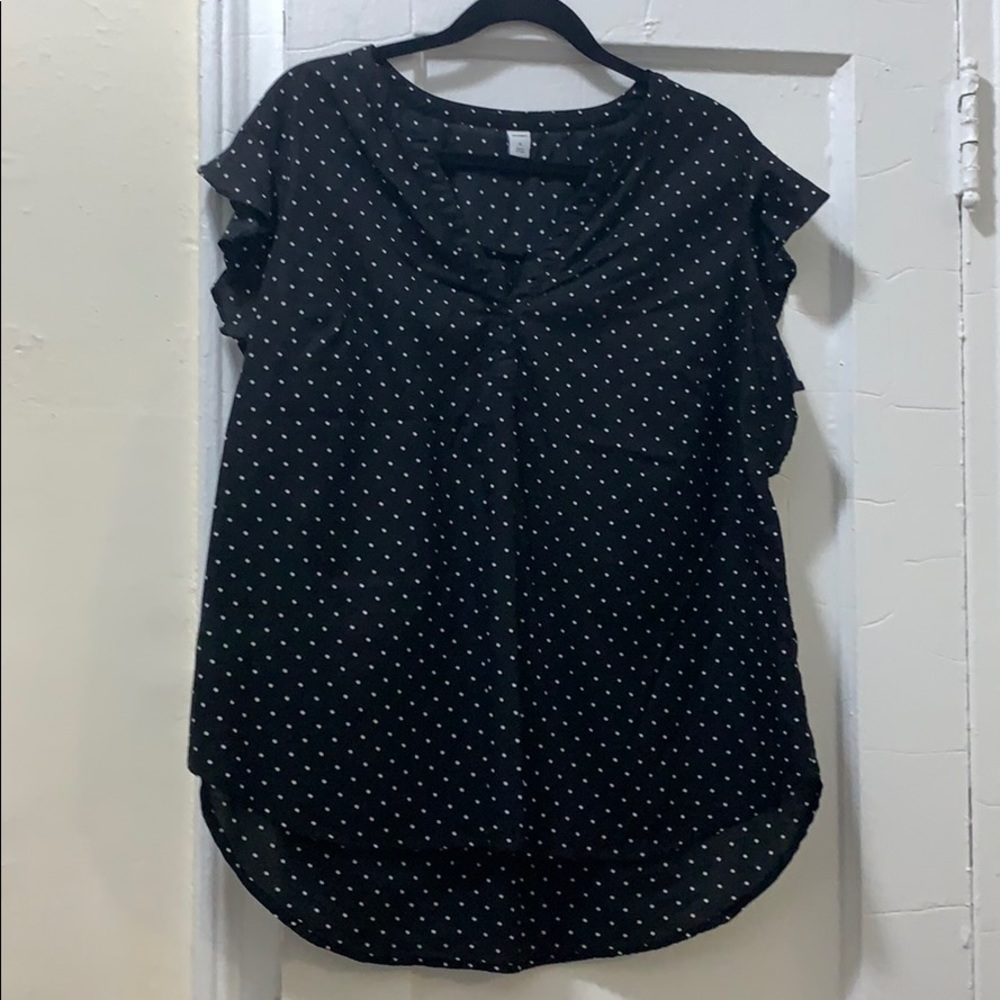 OLD NAVY Black with White DOTs Short Sleeve. XL